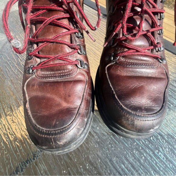 Authentic Gucci Interlocking GG Logo Leather Hiking Boots Brown Shoes 368496 - Picture 3 of 16